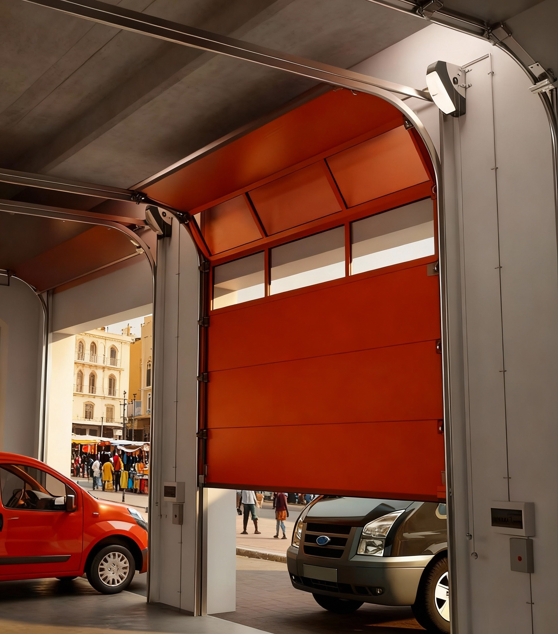 Installation porte sectionnelle